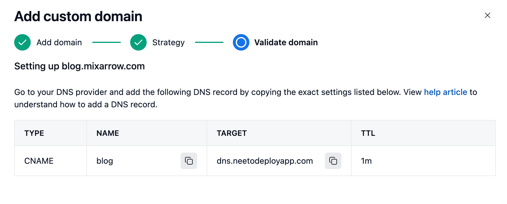 Adding custom domain for GoDaddy