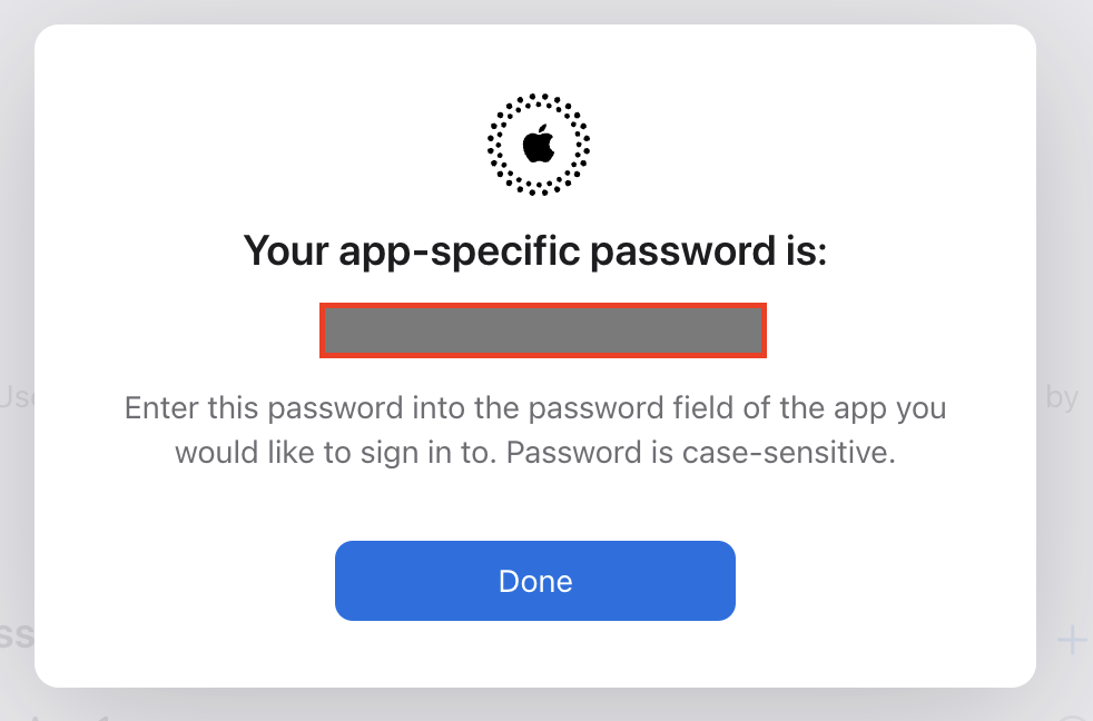 app specific password 2